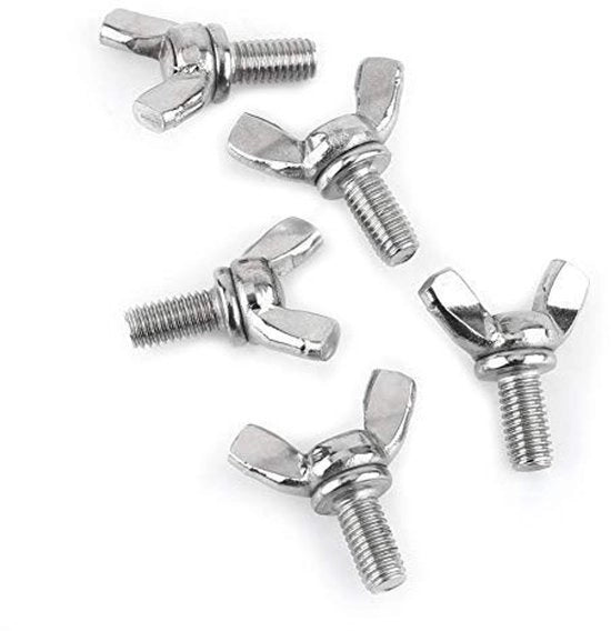 Viti Vlindersch 5 pezzi - M6 DIN316 - Acciaio Inossidabile - Manico a Lame - Lunghezza del Filo 30 mm - Alta Qualità - Manico