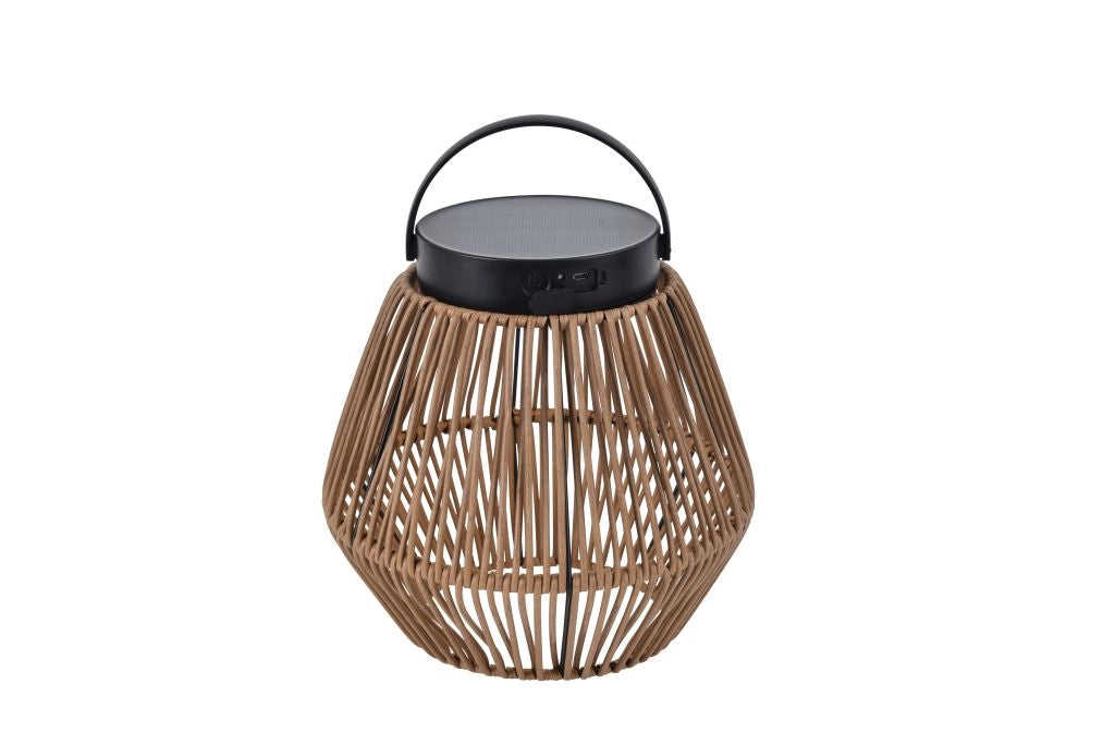Lampada da tavolo solare LED 2,8W rattan Coppa Lutec