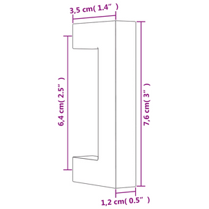 Maniglie per Mobili 20pz Argento 64mm in Acciaio Inox 3203635