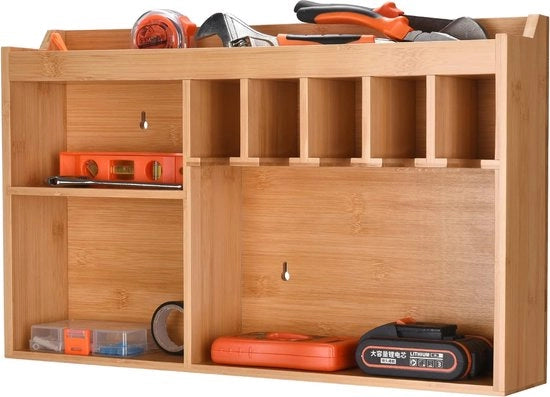 Sistema di organizzazione per scaffalatura - Organizzatore di attrezzi - Pannello di organizzazione a prova di stress per attrezzature elettriche - Alloggiatore per trapano - Supporto per parete - Stazione di carico per trapano - Attrezzatura per officina