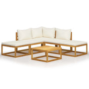 Set Divani Giardino 6 pz con Cuscini Legno Massello di Acacia  cod mxl 35388