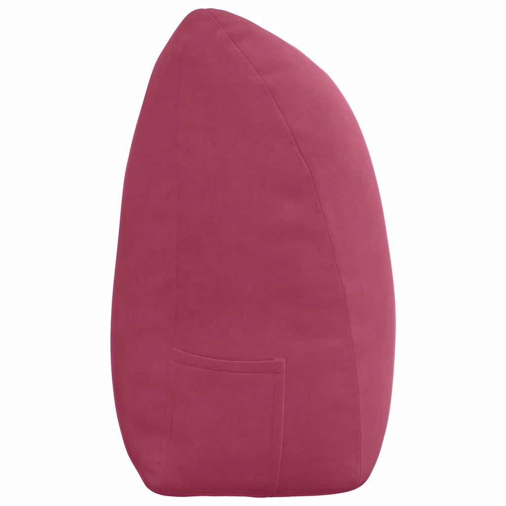 Cuscino per Schiena Rosso Vino 200 x 24 x 50 cm Velluto 42014608