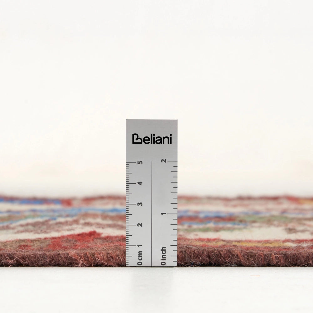 Tappeto di lana multicolore 80 x 150 cm kilim fatto a mano con nappe soggiorno camera da letto
