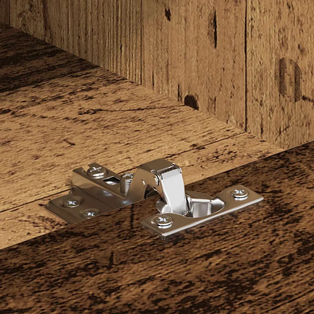 Mobile porta TV rettangolare rustico con pratici ripiani 150 x 30 x 45 cm legno composito finitura legno anticato 02_0052479