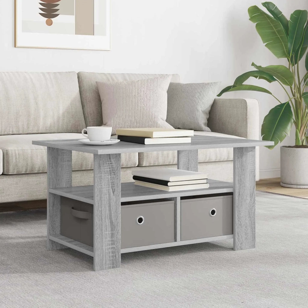 Tavolino da salotto con cassetto Grigio Sonoma 77 x 55 x 42 cm 8000417