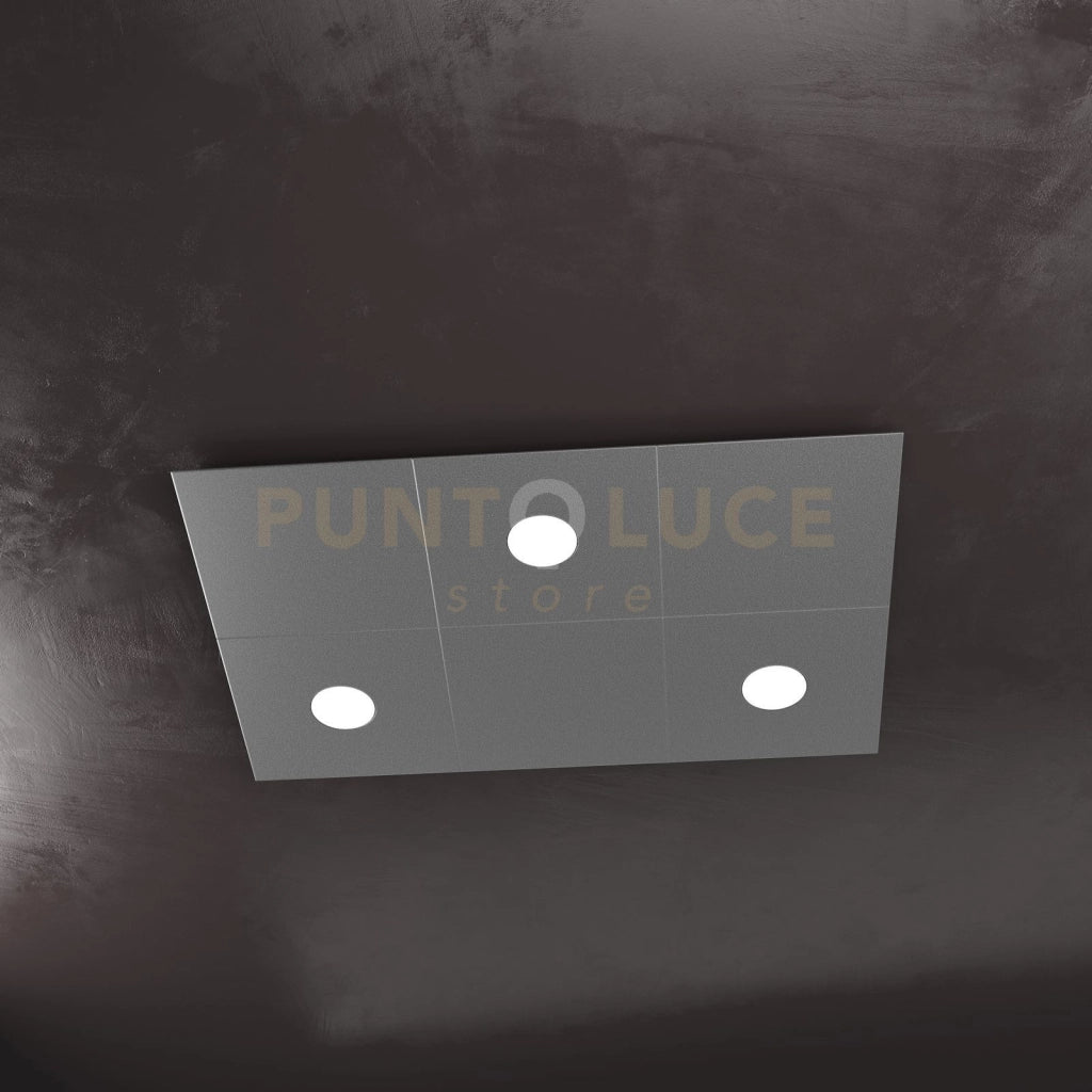ECCENTRIC APPLIQUE-PLAFONIERA 3 LUCI + 3 DECORATIVO GRIGIO ANTRACITE 1156-3L3D-GA