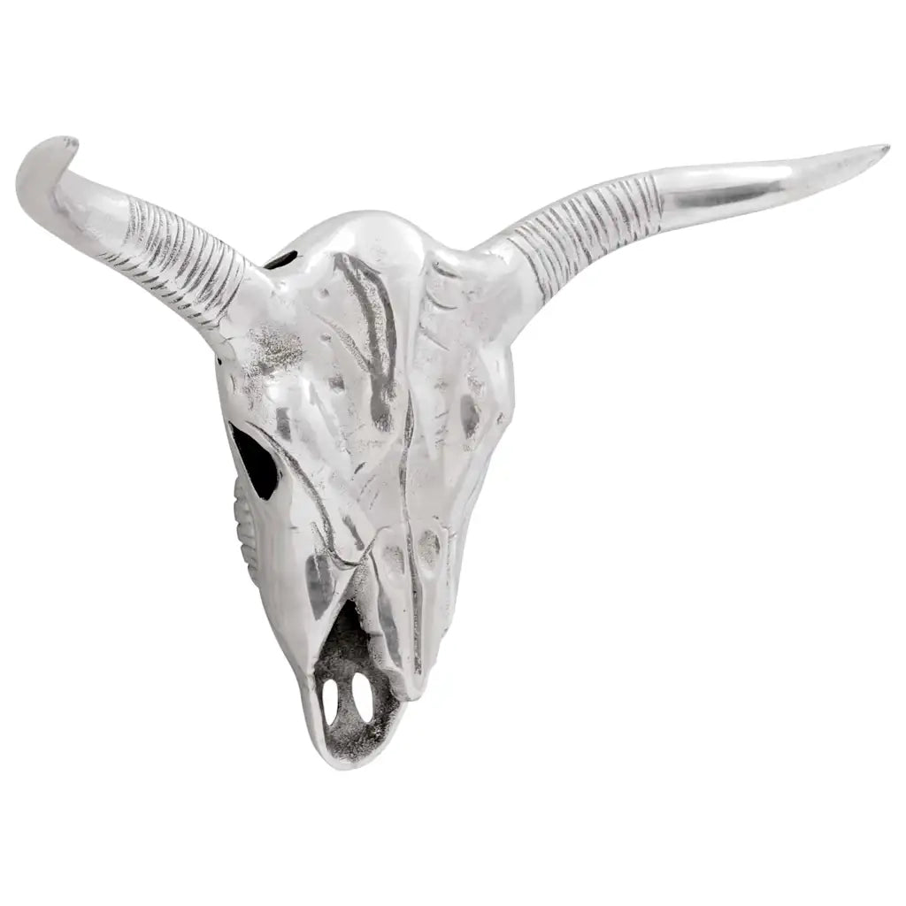 Teschio di toro Argento 49 x 10 x 36 cm Alluminio CFW2767091