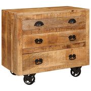 Mobile laterale | Tavolo laterale | Tavolino Marrone 70 x 38 x 63 cm legno massello di mango