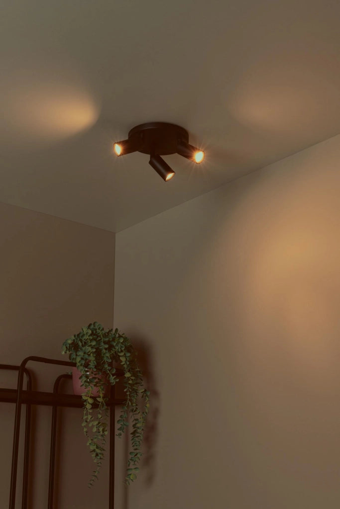 Faretto soffitto RITMO 3xMR11 nero alluminio Lucide