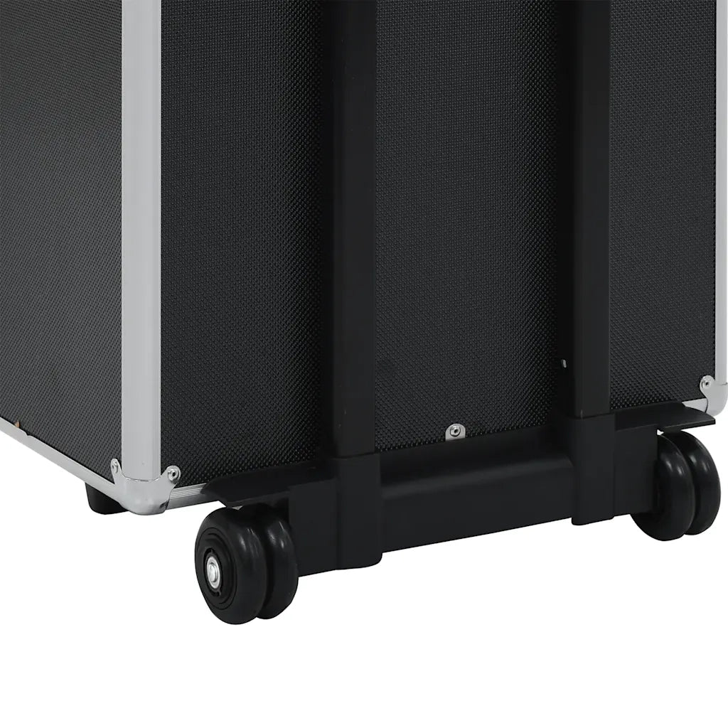 Valigia Trolley per Cosmetici in Alluminio Nero CFW5202679