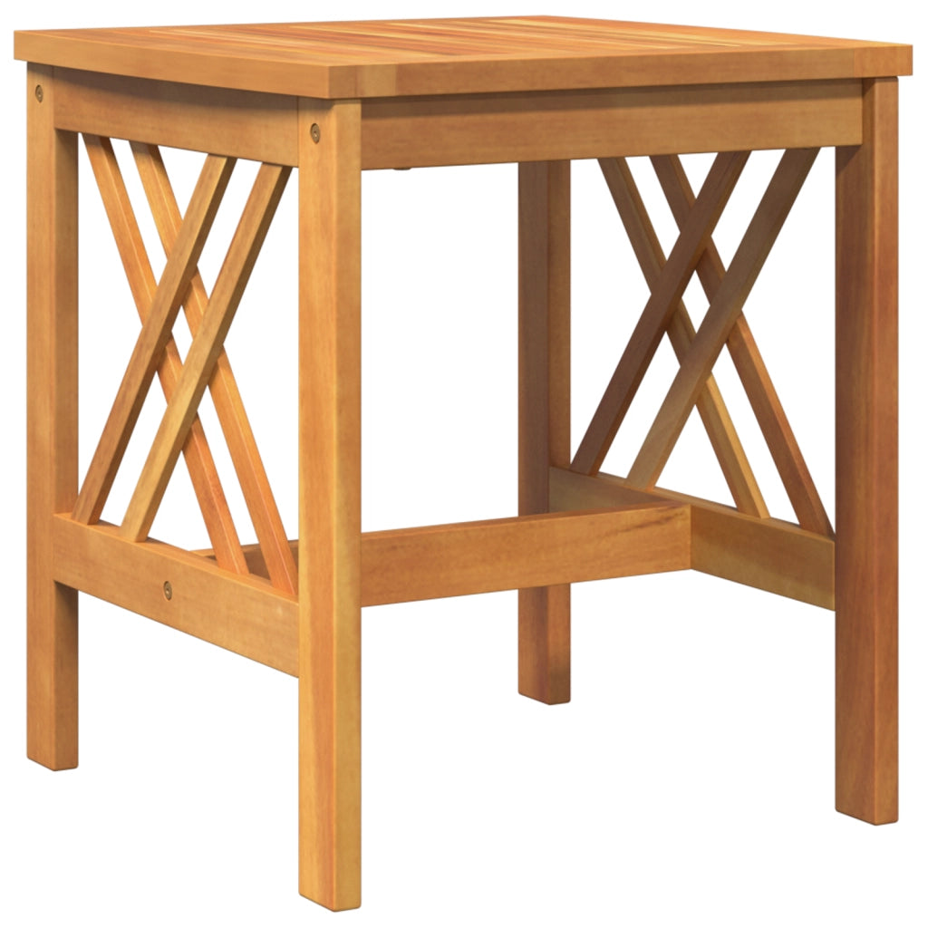 Tavolo laterale da giardino  Marrone 45x45x50 cm in legno massello di acacia