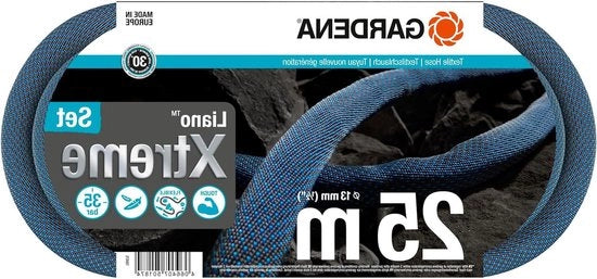 Serpente per giardino estremamente robusto - 25 m - tessuto in cotone - basso peso - resistente alle intemperie