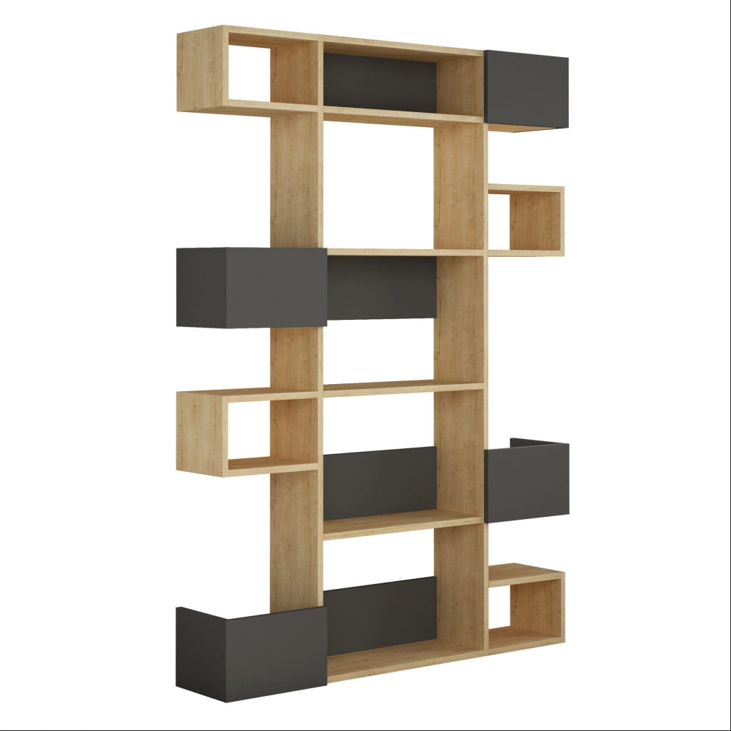 Libreria in legno "Niho" 120 x 27 x 171 cm - Rovere