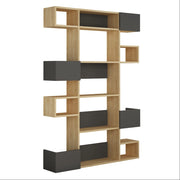 Libreria in legno "Niho" 120 x 27 x 171 cm - Rovere