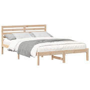 Letto matrimoniale | Letto per adulti | Struttura del letto Marrone 140 x 210 cm Pino massello