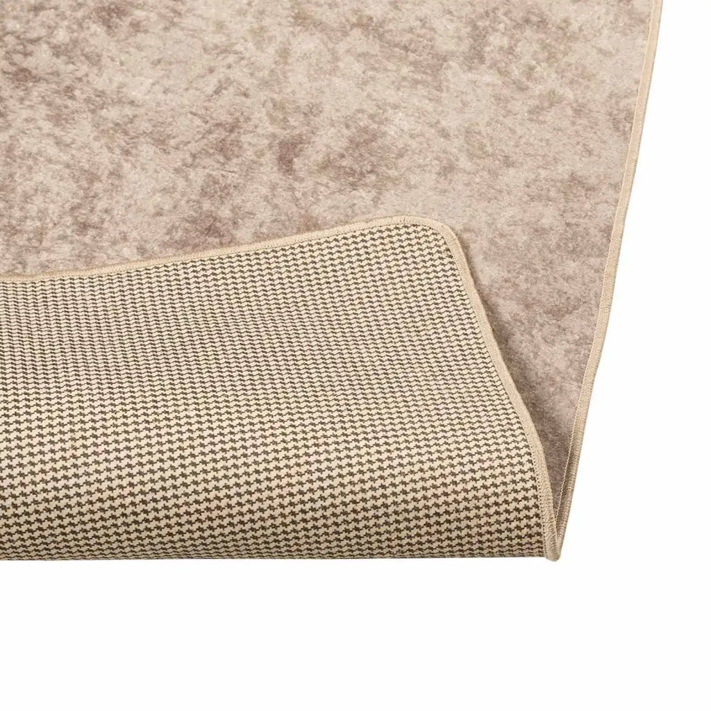 Runner Tappeto MARSA Beige 100 x 150 cm Poliestere e PVC