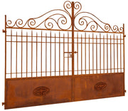Biscottini Cancello in ferro finitura anticata L320XPR8XH245 CM forgiato mano verniciato