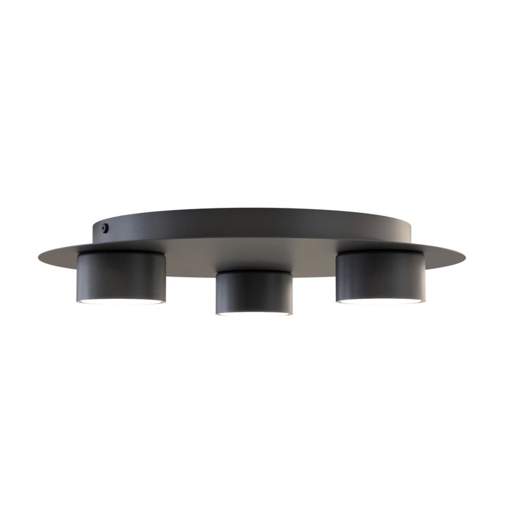 Lampada da soffitto BOLX in acciaio nero opaco