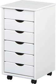 Cassettiere mobile con 6 cassetti - Ufficio - Legno di quercia massello - Bianco verniciato 296x345x9 cm cassettiera con cassetto