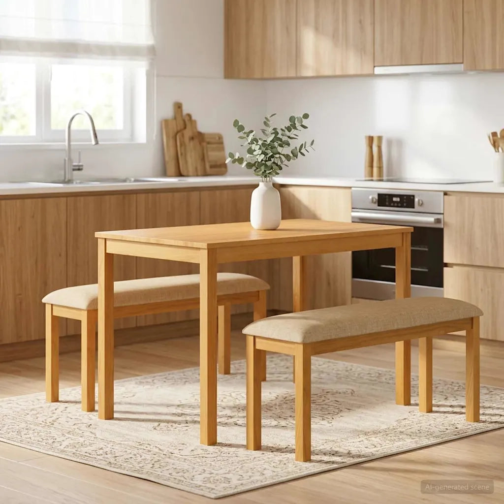 Panchina da pranzo 95 x 32 x 45 cm Legno di Quercia Massello 42039172