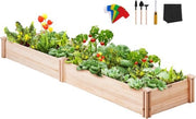 Cassa per piante di giardino in legno - Progettata per essere alta - Incluso sistema di drenaggio e accessori