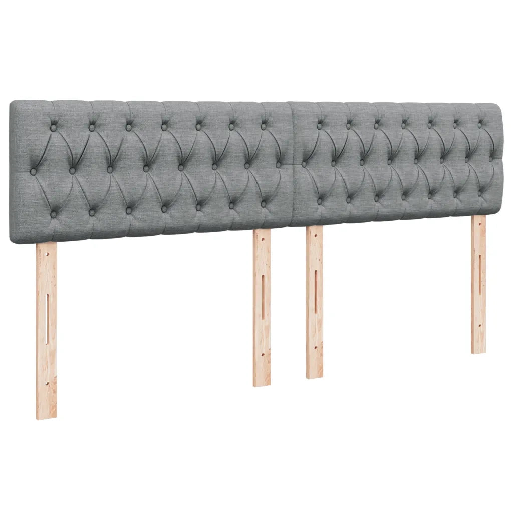Giroletto a Molle con Materasso Grigio Chiaro 200x200cm Tessuto 3288302