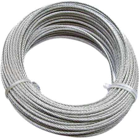 FUNE ACCIAIO INOX Ø 5 mm - rotolo 25 mt