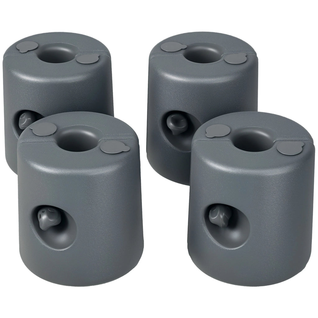Piedi per tendone da giardino ¨C zephmum ¨C 4 pezzi, HDPE, riempibili d'acqua o sabbia