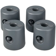 Piedi per tendone da giardino ¨C zephmum ¨C 4 pezzi, HDPE, riempibili d'acqua o sabbia