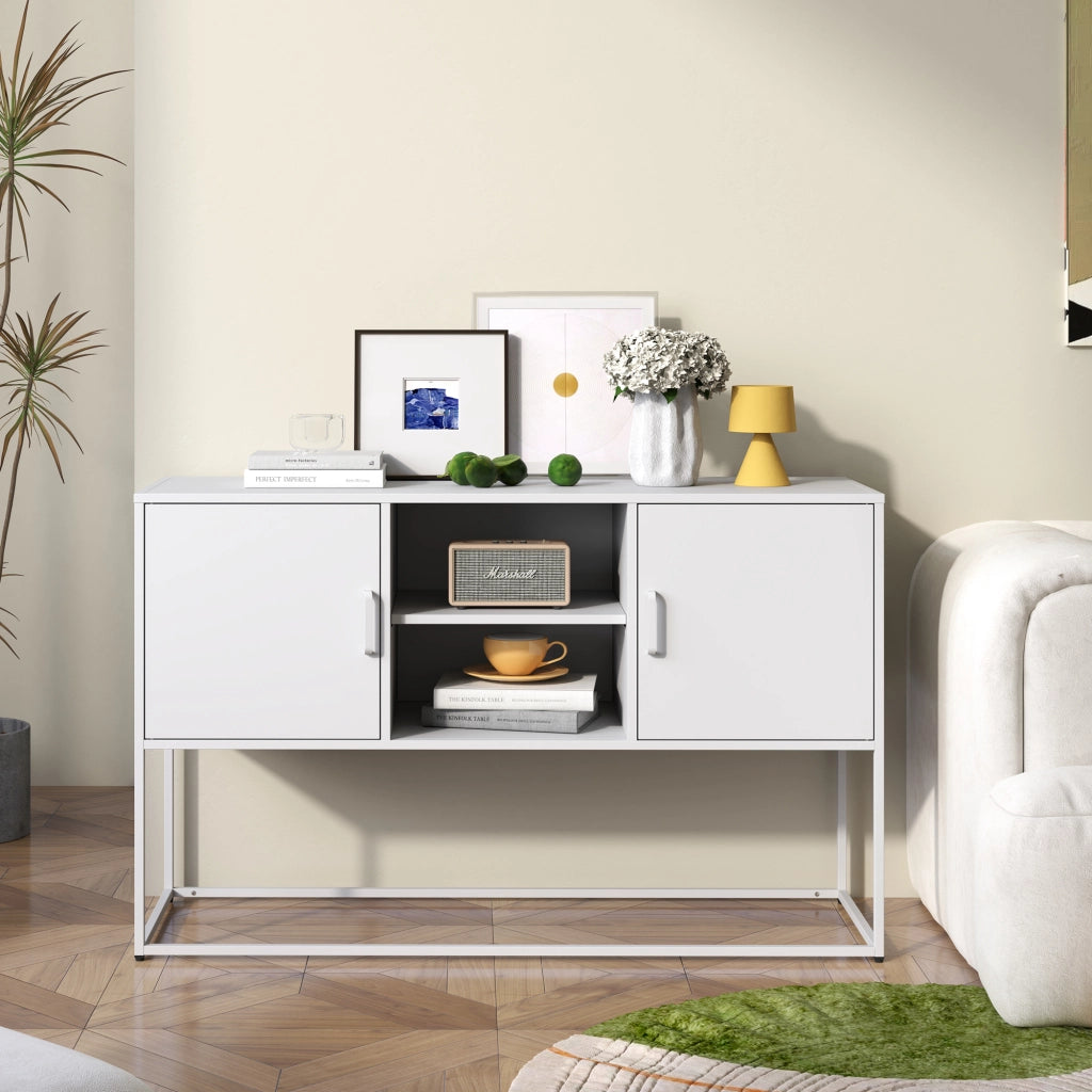 Armadio Bianco in Metallo con Ante ¨C zephmum ¨C 75x120x40 cm