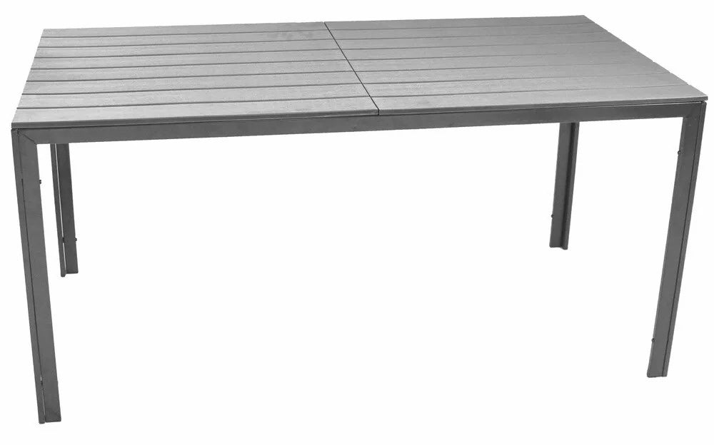 TAVOLO RETTANG.TENERIFE EFFETTO LEGNO GRIGIO 156X78 H.74 - BIACCHI E.