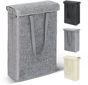 Wastino slancio con coperchio, contenitore di raccolta della spazzatura alto e sottile con maniglie, rivestimento impermeabile, contenitore di raccolta della spazzatura sottile per bagno, camera da letto, stanza da letto 45L grigio