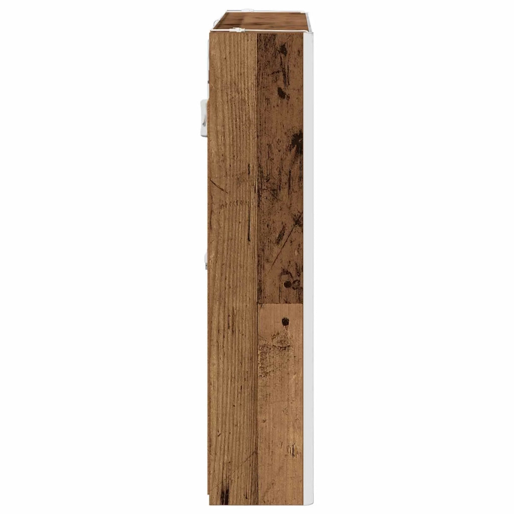 Mobiletto per specchio da bagno con lo scaffale Legno vecchio