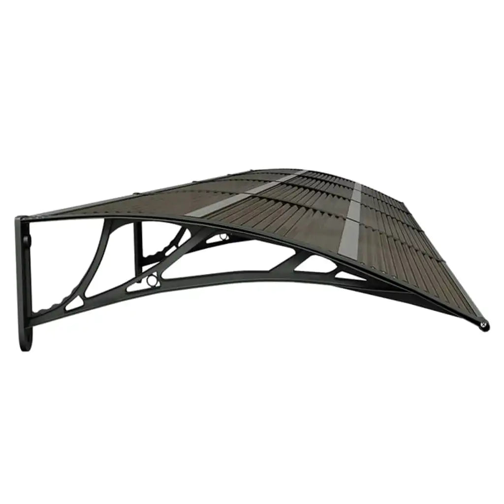 Tettoia per Porta Nera 400x75 cm Policarbonato CFW1269931