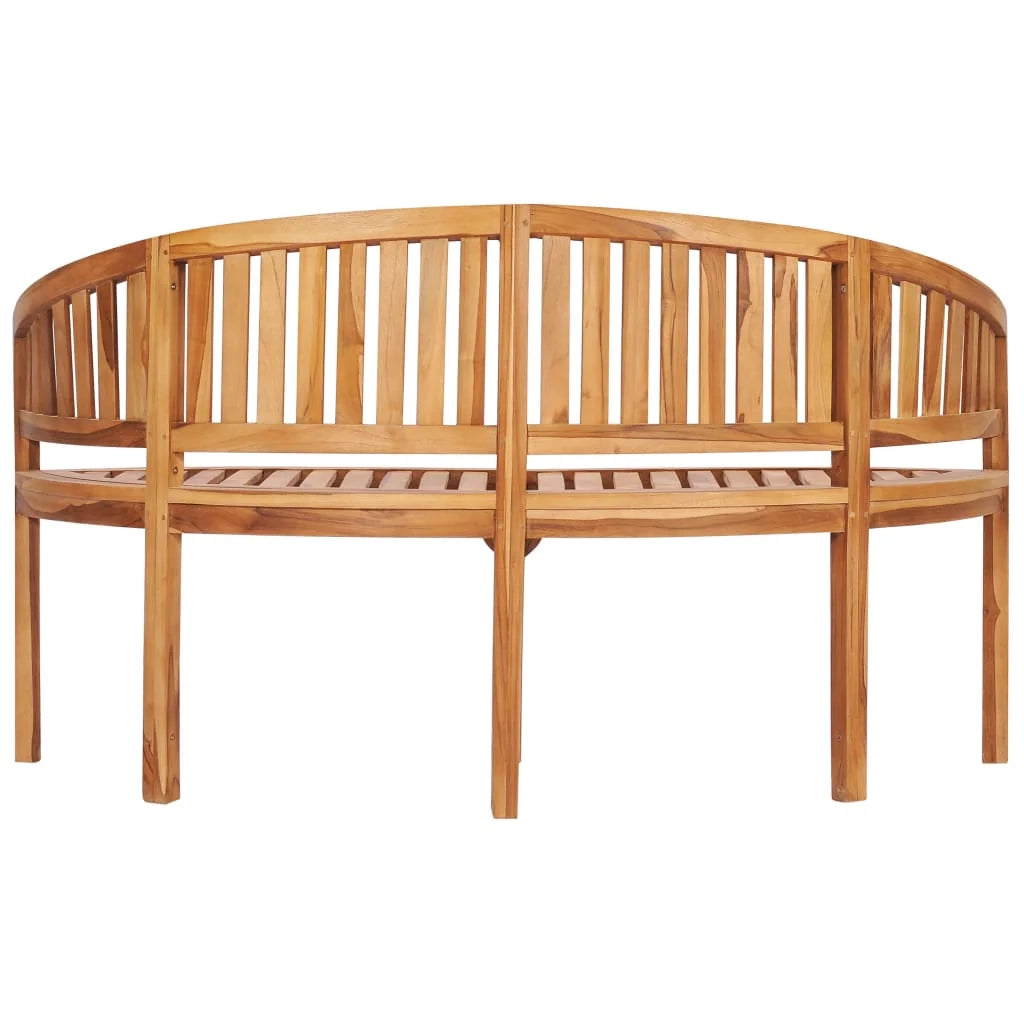 Panca da giardino a forma di banana mobili da esterno per patio mobili da terrazza 151 cm teak massello 02_0011708