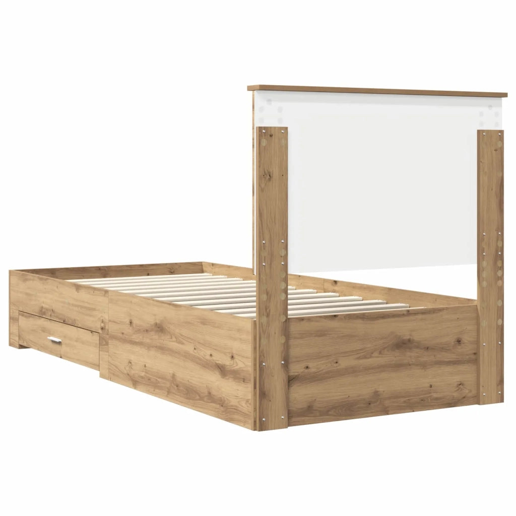 Struttura del letto Rovere artigianale 100 x 200 cm
