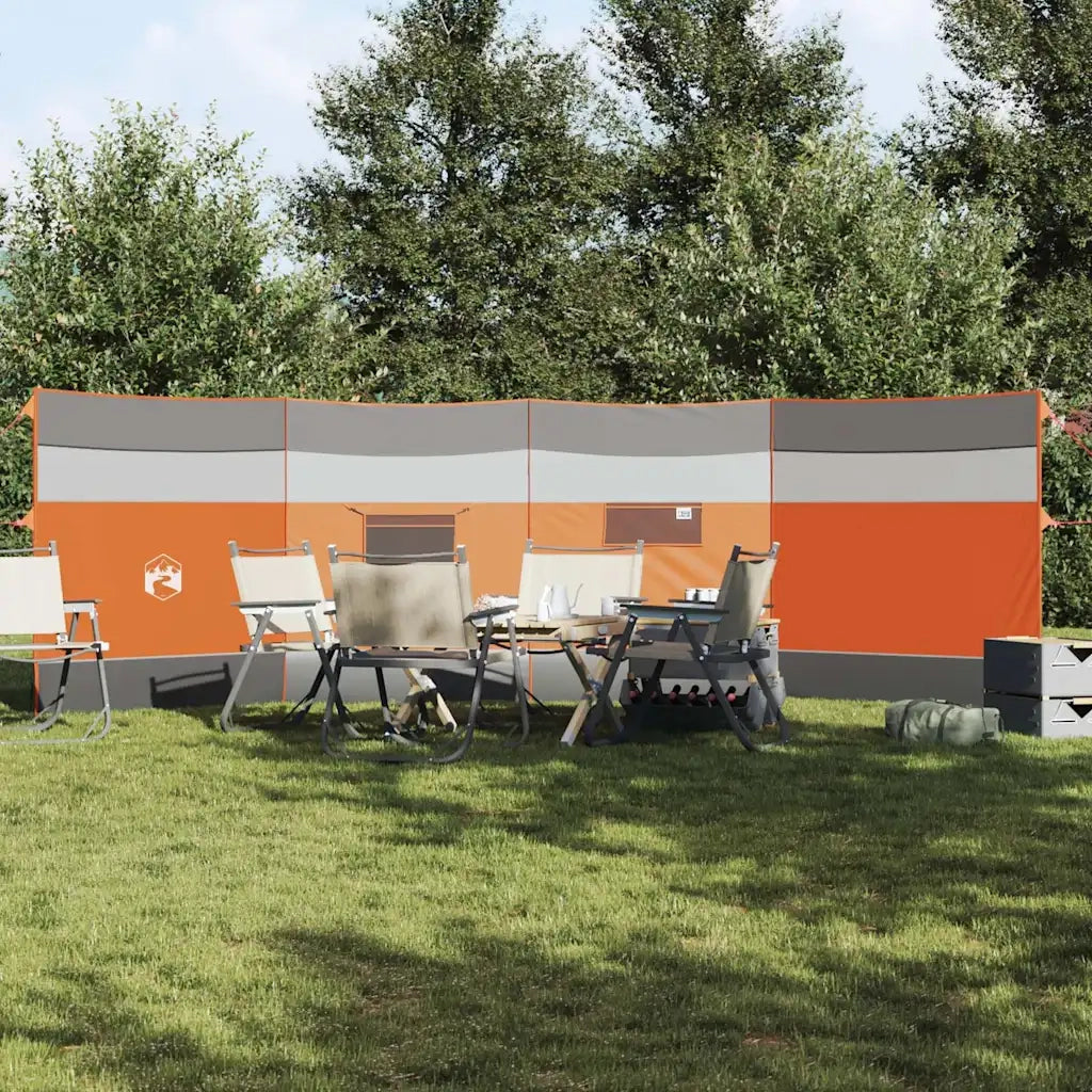 Frangivento Campeggio Grigio Arancione 510x153 cm Impermeabile 4009650