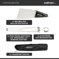 Essential Balloon Softbox 80cm + adattatore softbox per Elinchrom (diametro esterno: 15,2 cm), diffusore di luce a 360° ad apertura rapida, adattatore Bowens incluso