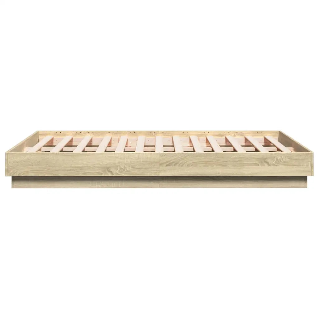 Giroletto-Struttura Letto Rovere Sonoma 135x190 cm in Legno Multistrato 816454