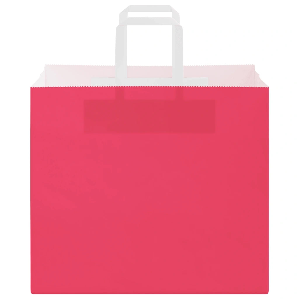Sacchetti di Carta 250 pz con Manici Rosa 32x22x28 cm 4101904