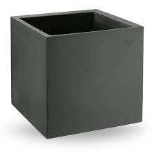 Vaso Cosmos Cubo 55 cm dal Design Moderno per Interni ed Esterni Colore: Bronzo