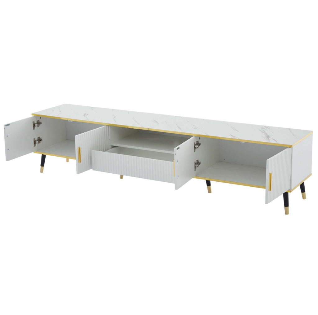 mobile TV 200 x 40 x 46 cm bianco - contenitore, senza materasso