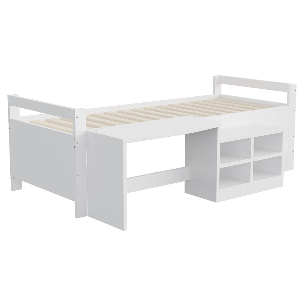 Letto bambino 90x200cm?- Xylo - legno scrivania bianco