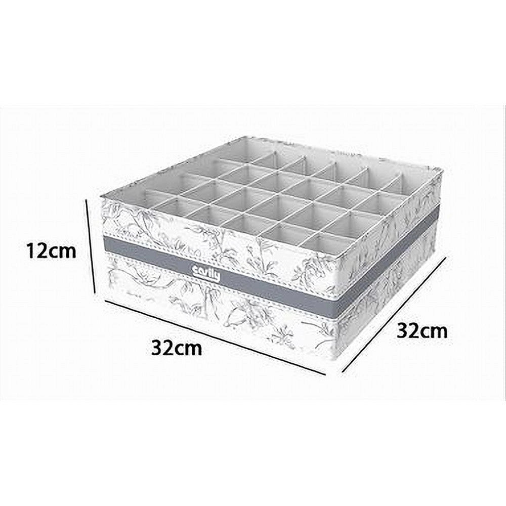 Trade Shop - Organizer Per Armadio 24 Scomparti Scatola Salvaspazio 32x32x12cm Fantasia 87334 -