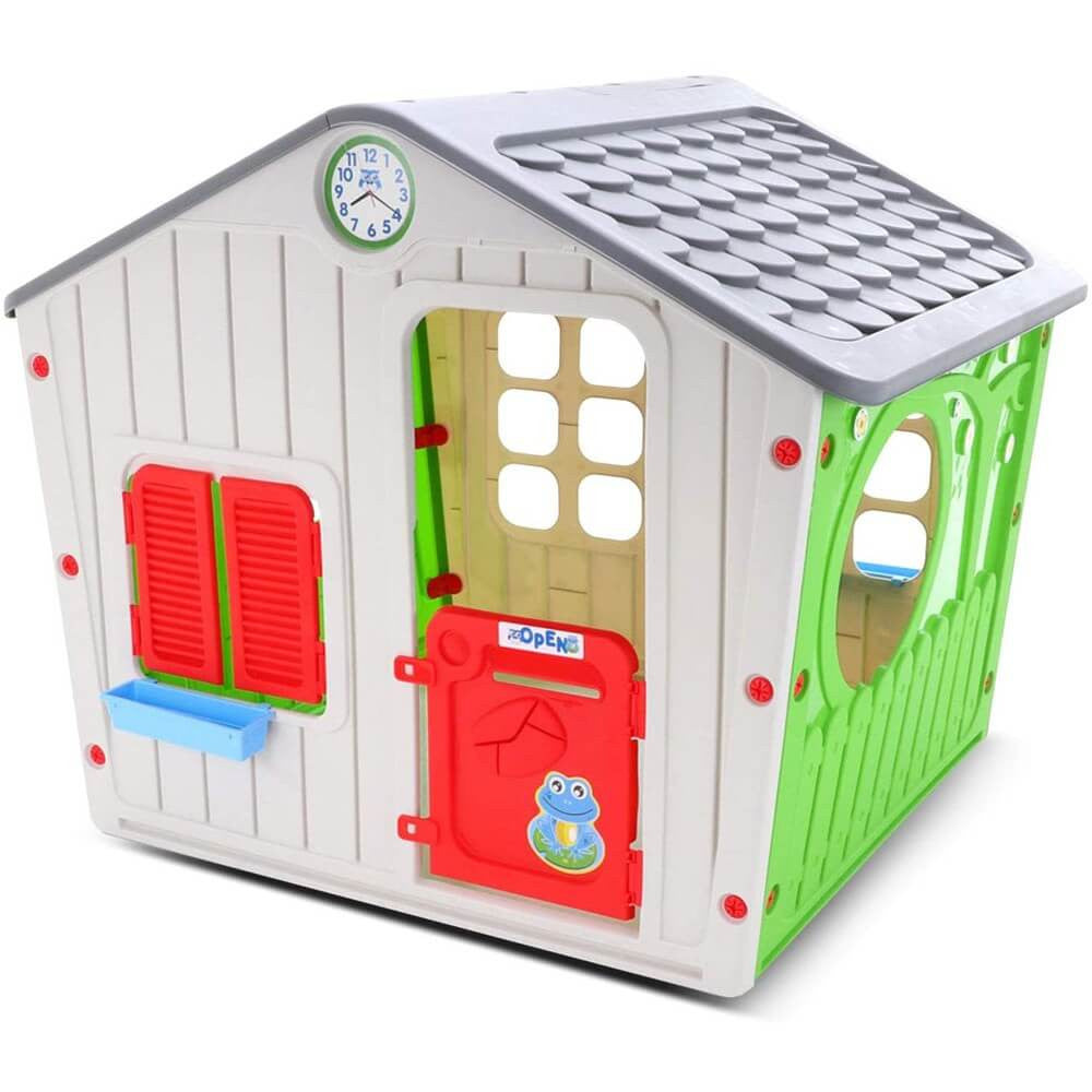Casetta Gioco per Bambini Village 140x108x115 h cm in Plastica Multicolor
