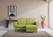 Divano yasel 2 posti (due sedute da 60cm) + pouf misure esterne l.152 p.155 | verde - Mobili 2G