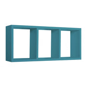 Mensola da Muro, Libreria Sospesa, Libreria da Parete, Scaffale da Parete, Blu Atollo, 70x30 p15,5 cm - Tristano