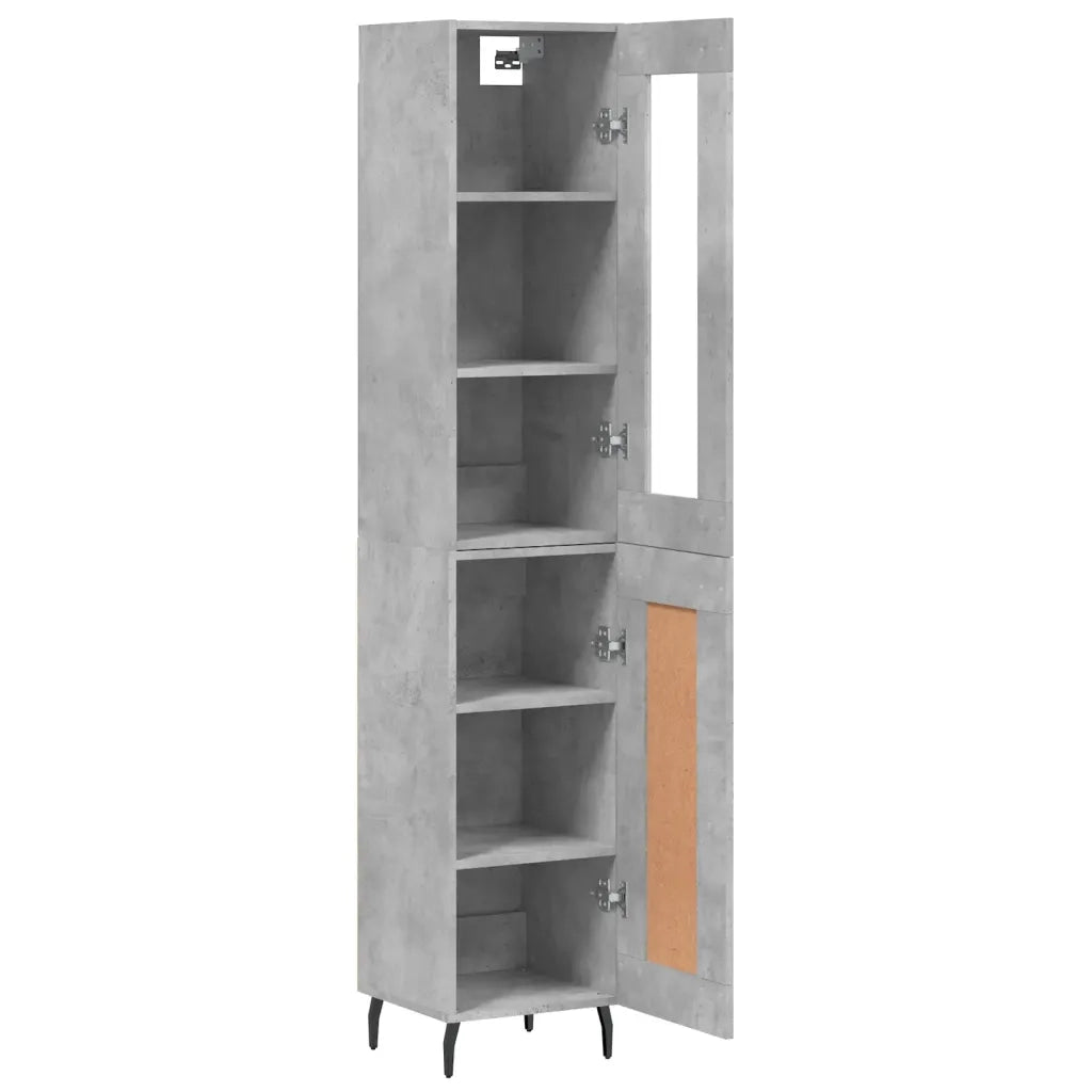 Credenza Grigio Cemento 34,5x34x180 cm in Legno Multistrato 3199509