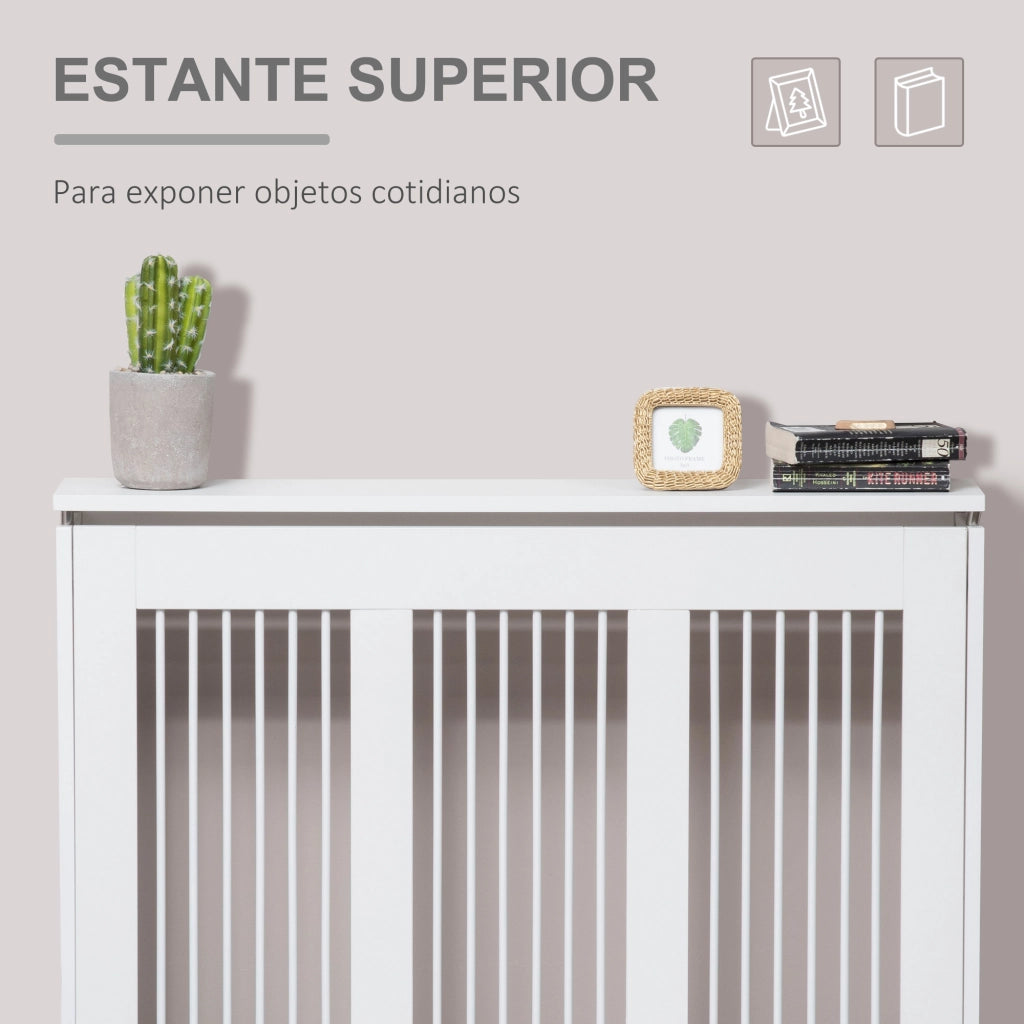 Copritermosifone Verticale MDF ¨C Xylo ¨C Bianco 90x84x18 cm Design Moderno