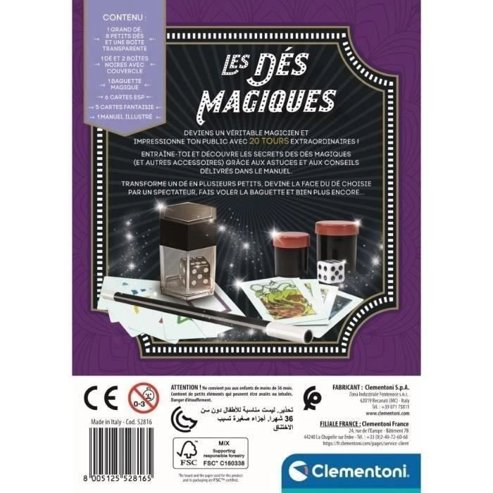 Clementoni - Scatola di dadi magici - 20 colpi - Dai 7 anni in su